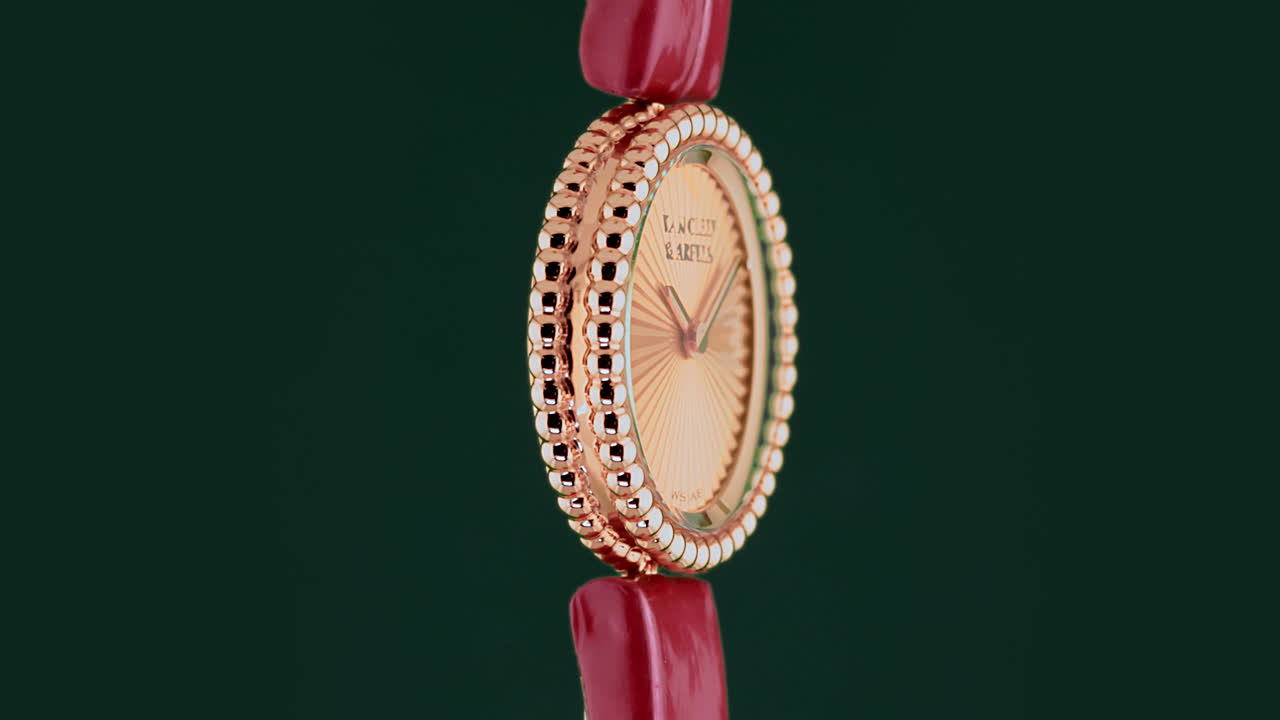Perlée 23 mm Watch Guilloché Rose Gold